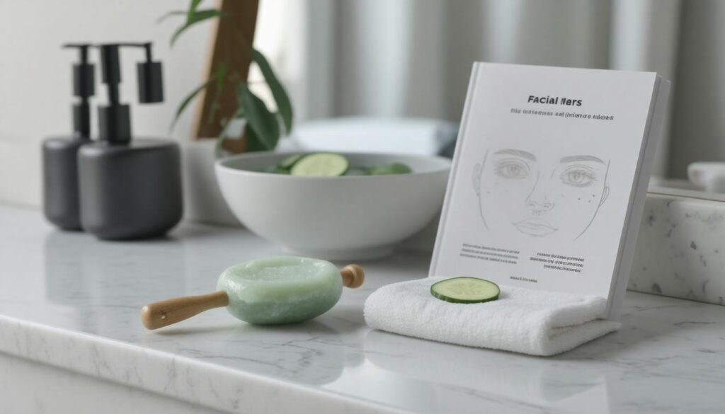 skincare routine setup