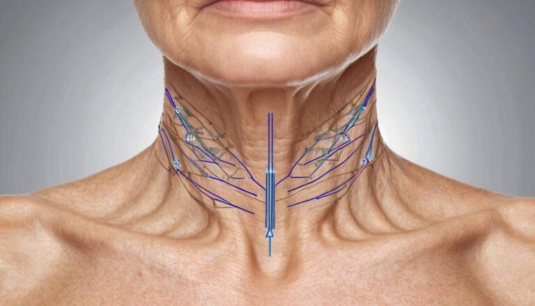 Botox targeting neck bands