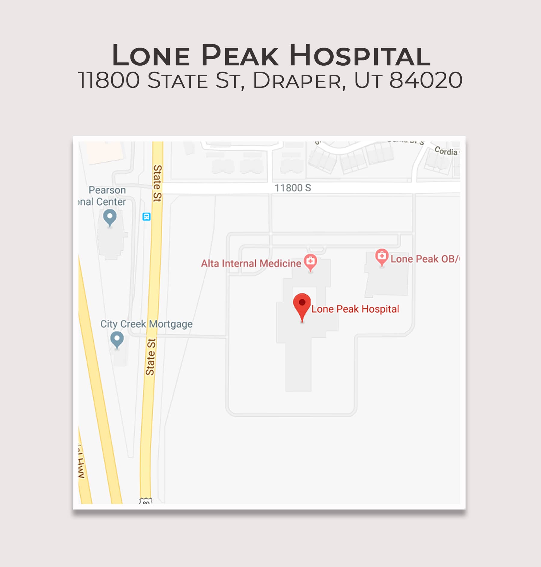 Lone peak hospital