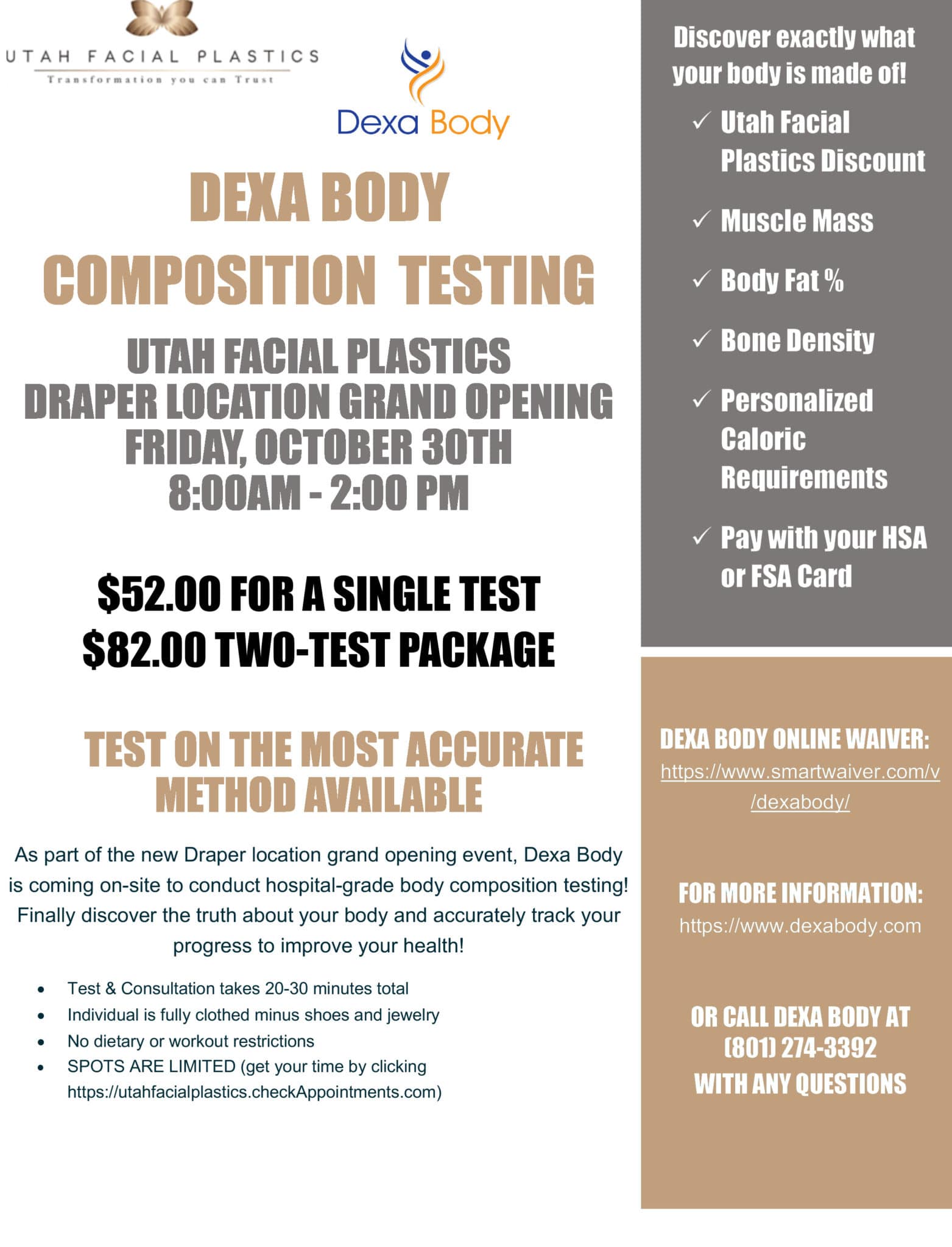 utah facial plastics sample flyer