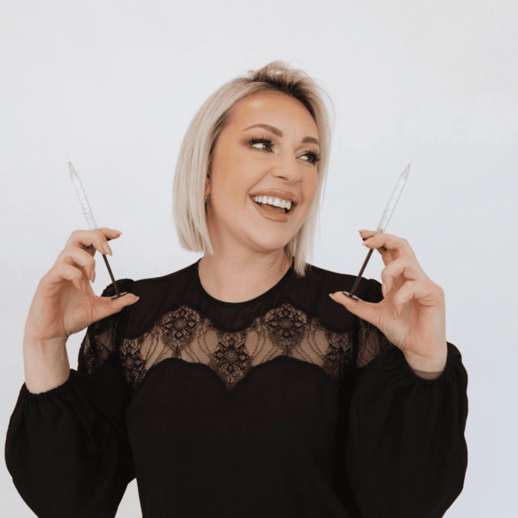 Jeanna injecting Jeanna injecting