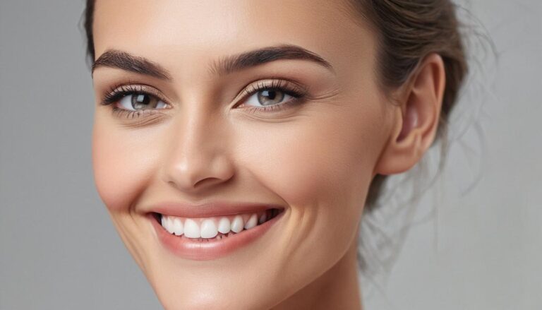 Defined jawline after contouring