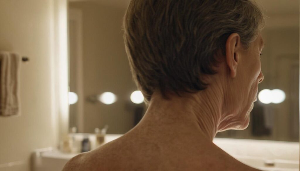 reflective aging neck