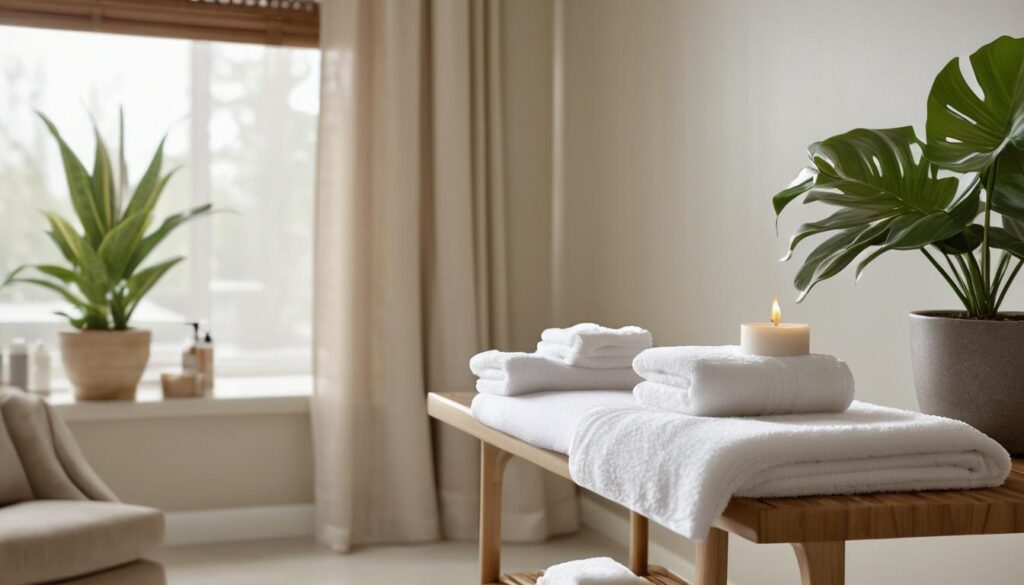 tranquil spa treatment room