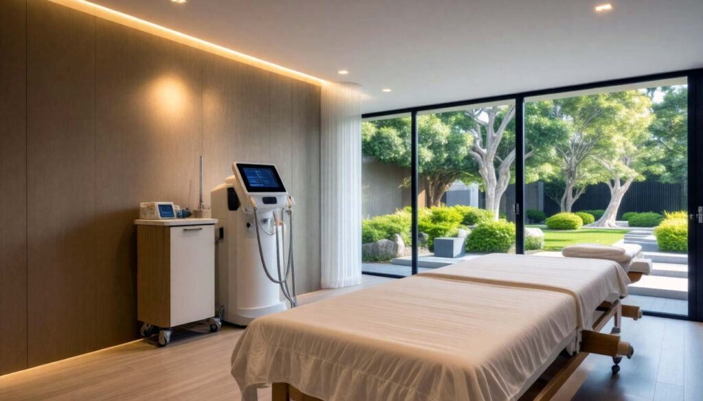modern beauty treatment room