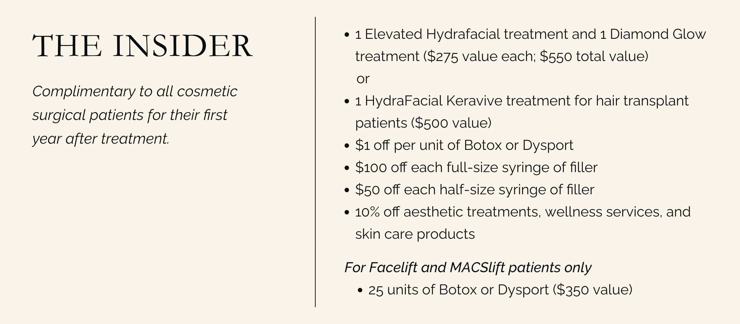 Utah Facial Plastics Membership Tiers Utah Facial Plastics Membership Tiers