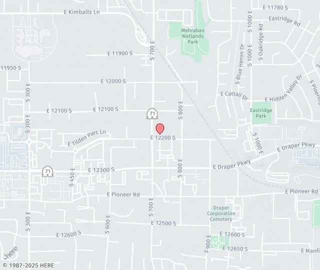 Location Map: 723 East 12200 South Draper, UT 84020