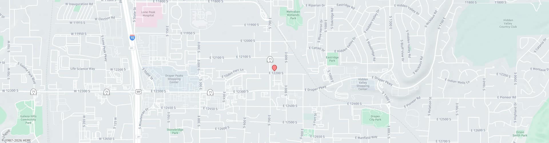 Mapa de ubicación: 723 E 12200 S Draper, UT 84020
