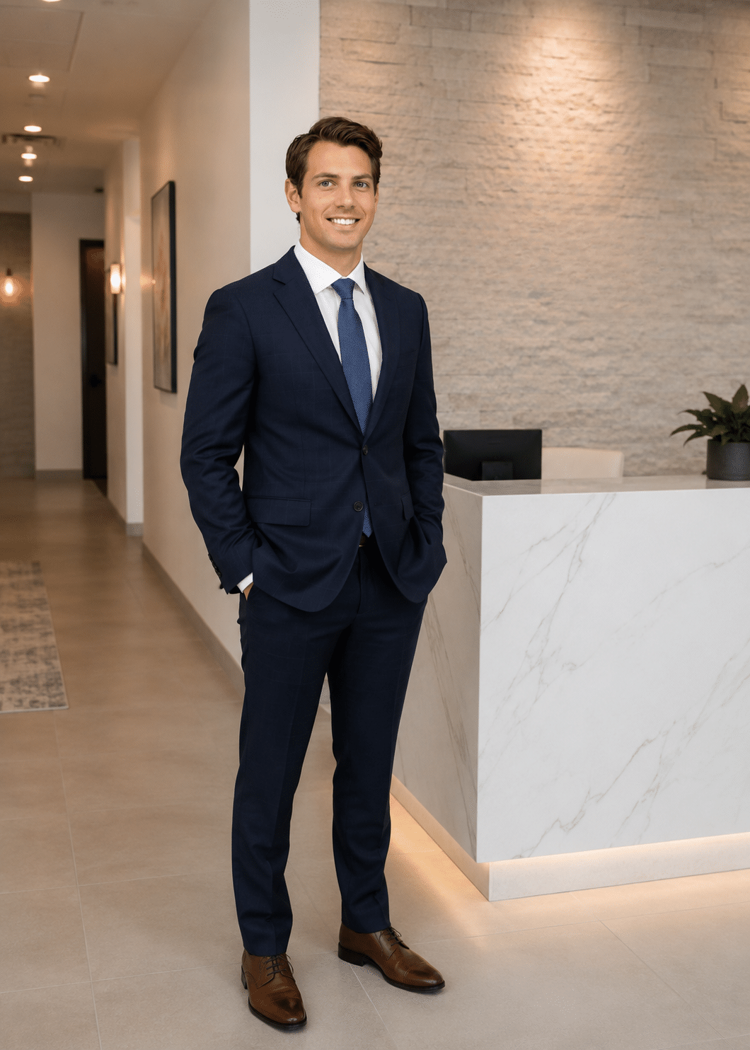 Dr Hall in a suit
