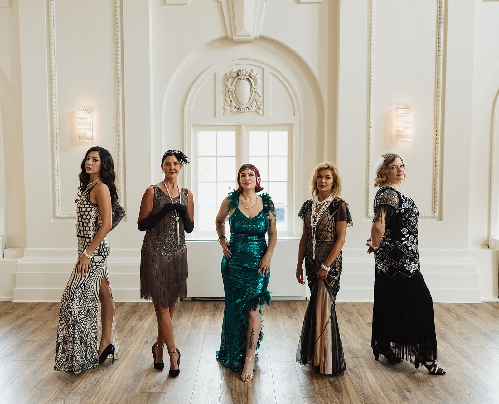 Beaded and fringed gowns at the Utah Facial Plastics anniversary celebration
