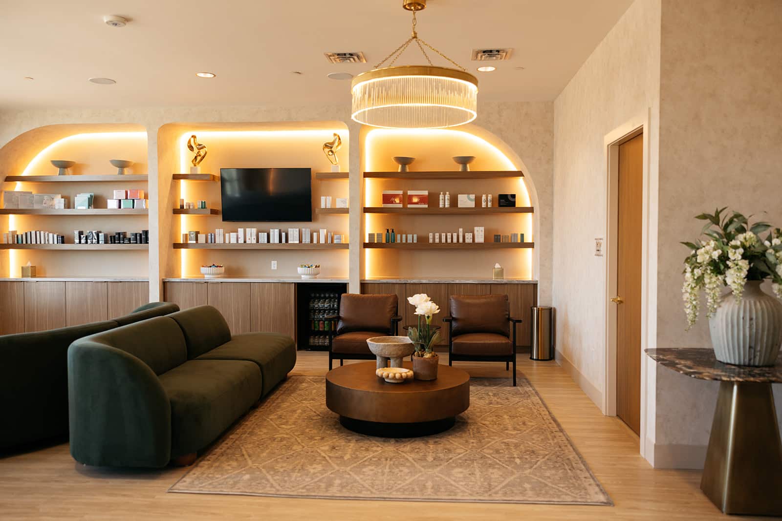 Patient lounge at the Utah Facial Plastics Heber City office, where hair restoration consultations are offered